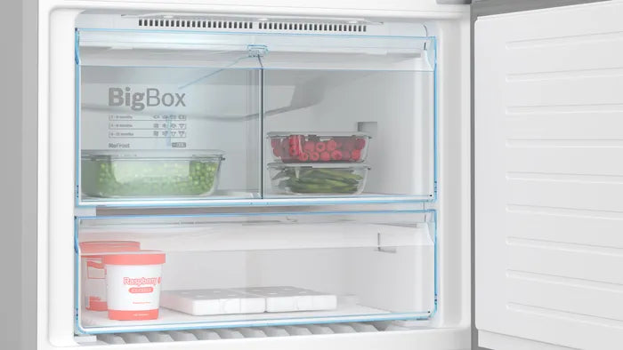 Bosch Freestanding No Frost Refrigerator with Bottom freezer, 631 Liters, Silver - KGN86CI3E8 Bosch Freestanding No Frost Refrigerator with Bottom freezer, 631 Liters, Silver - KGN86CI3E8